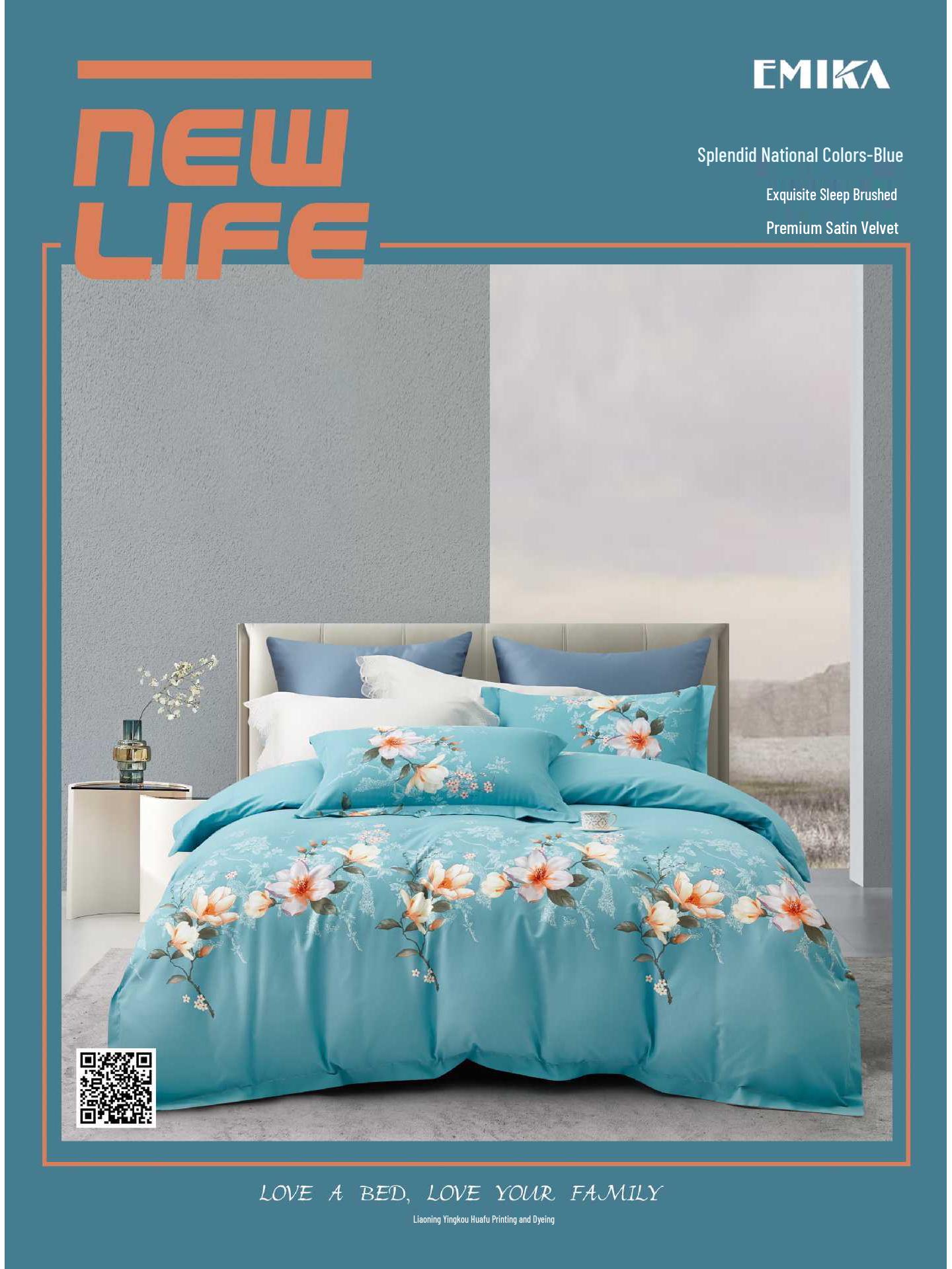 

Комплект постельного белья из чистого хлопка с начесом с принтом - Четыре предмета Full Process Thickened Brushed Cotton