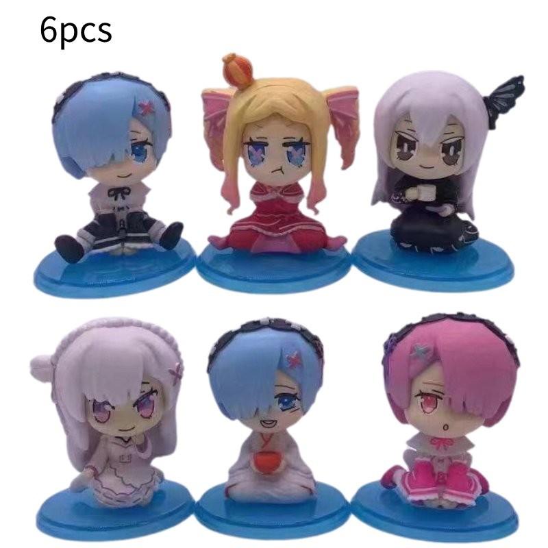 Collectible Q Version Rem And Ram Figures From Rezero Stunning Anime Dolls Set