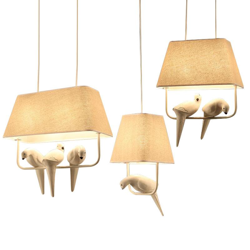Nordic living restaurant LED chandelier pendent lights magpie bird home decoration lamp designer creative American hanging lamp