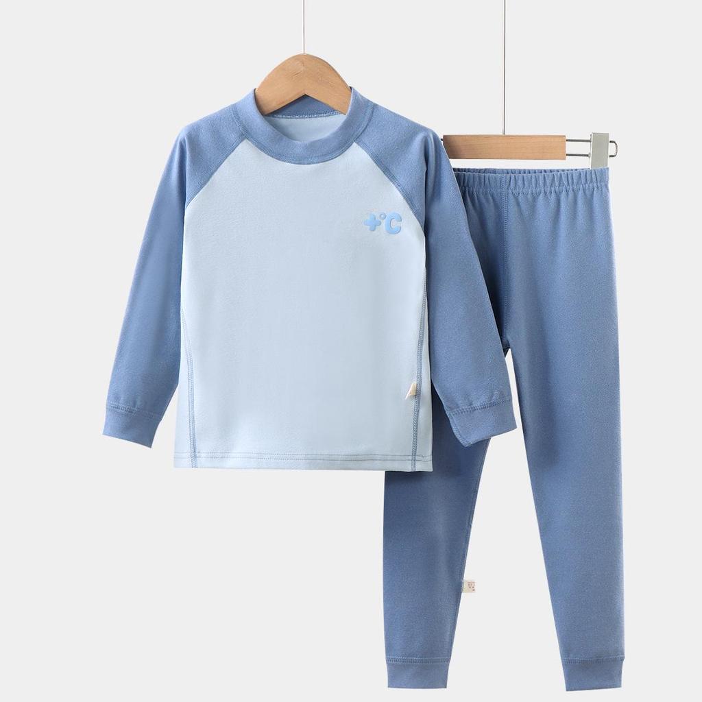 Warm Children's Pajama Set: Plush Long Sleeve Top & Trousers for Boys & Girls (Autumn/Winter)