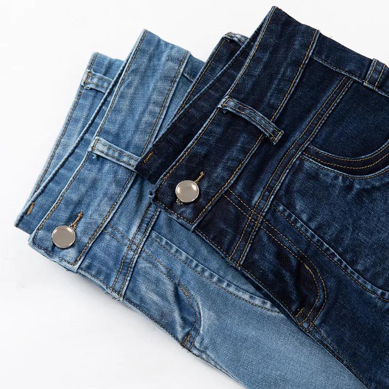 Fashion Denim Shorts Women's Summer Korean Embroidered Straight Leg Thin Elastic High Waist All-match Jeans Women