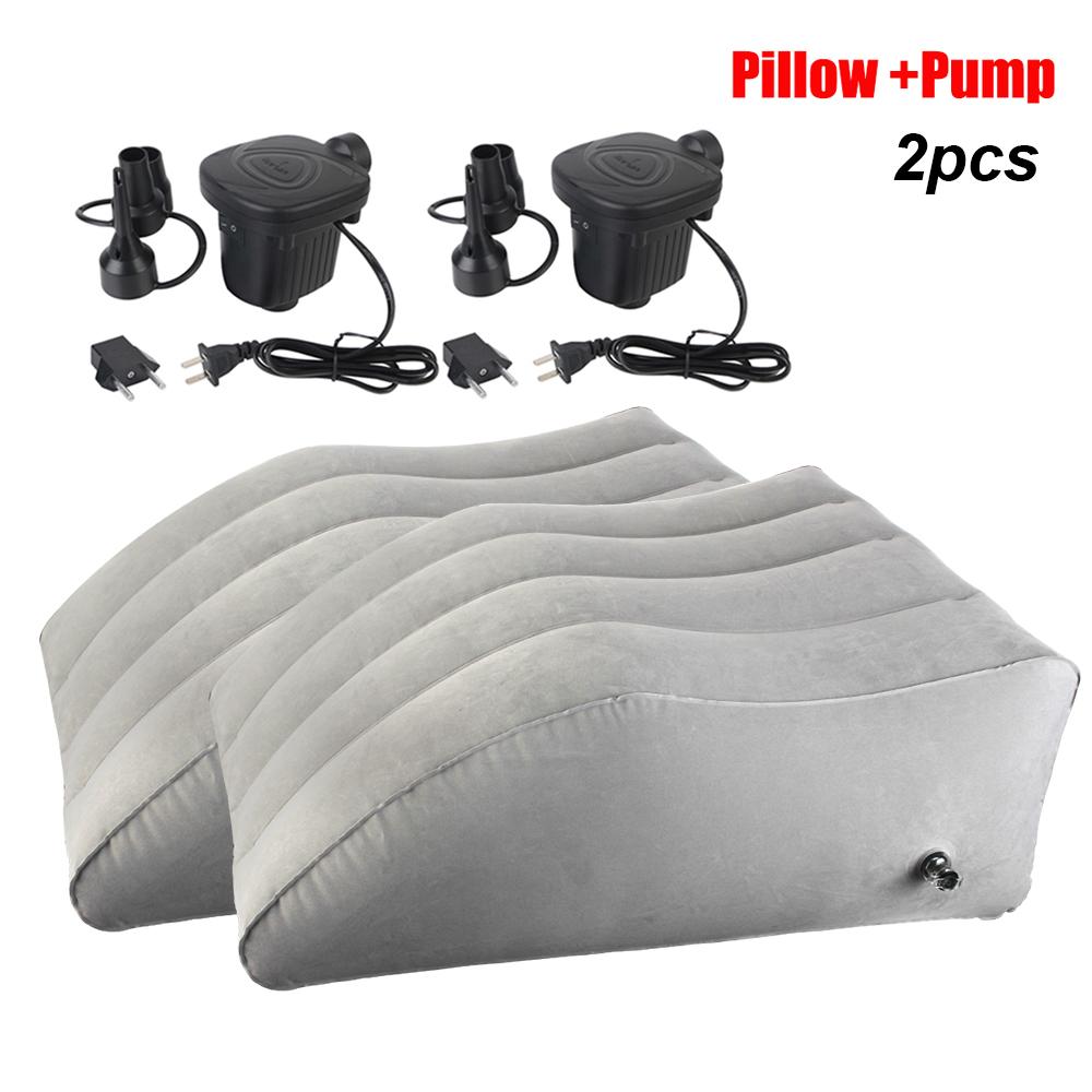 Inflatable Foot Pillow Elevation Leg Pillows Travel Camping Sleeping Wedge Pillow Knee Cushion,Inflator Electric Air Pump 220V