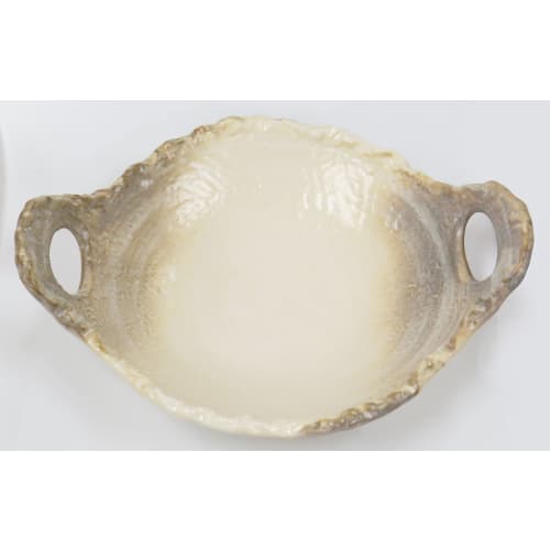 Santo Banko Ware Heat-Resistant, Non-Deformable Ceramic Plate, Medium, 25cm, Shino Glaze, 06999