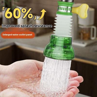 Universal Faucet Spray Head Extender with Anti Splash Nozzle Rotating Telescopic Water Saving Aerator