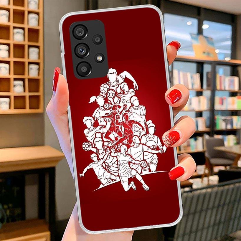 Handball Sport Phone Case For Samsung Galaxy A17 A37 A57 A16 A26 A36 A56 A15 A25 A35 A55 A14 A24 A34 A54 A13 A23 A33 A53 Galaxy
