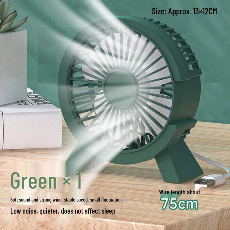 Portable USB Mini Desktop Fan: Quiet, Powerful Airflow for Office or Home Use