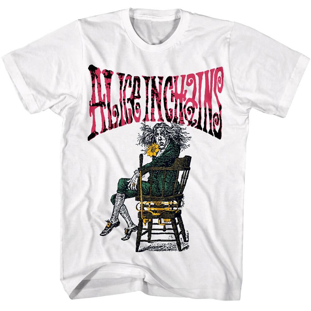 Alice in Chains Wonderland Mad Hatter Men s T Shirt Alt Rock Metal Album Concert S