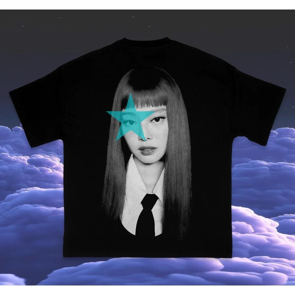 2026 Summer Fashion Trendy T-shirt Rapper JENNIE KIM X01 TEE-secretary Shirt T-shirt Summer New Men's Women's Cotton Top Hip Hop Streetwear Oversized