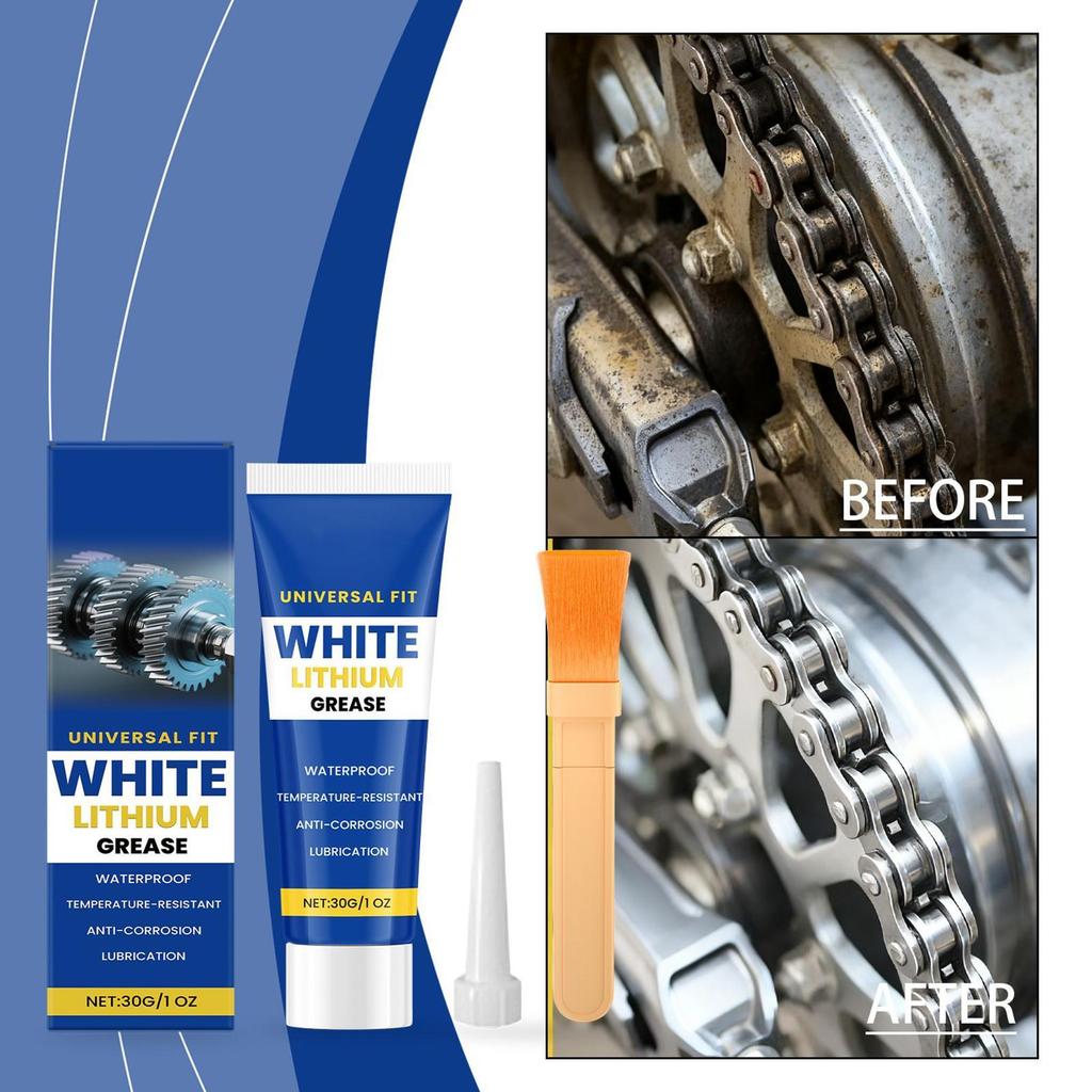 Vitt litiumfett Bildörr Högtemperaturbeständighet Fordonsfett Bilväxel Smörjfett för Bilägare Fordon