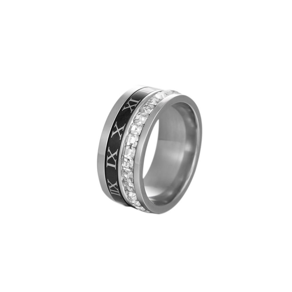 Modern Geometric Titanium Steel Circular Ring For Men And Women Accessories 6 серебряный