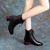 Ladies Shoes  High Quality Side Zipper Women's Boots Fashion Front Lace-up Modern Boots Women New Pointed Toe Ankle Boots