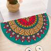 Nordic Entrance Doormat Anti Slip Floral Door Floor Mat Indoor Half Round Welcome Mat Bathroom Hallway Carpet Kitchen Area Rugs