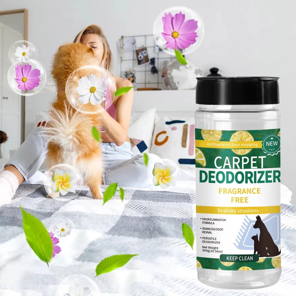 Carpet Deodorizing Powder Powerful Pet Smell Eliminator Urine Odor Dust Remover Refresher for Home Carpet Cleaning Accessories