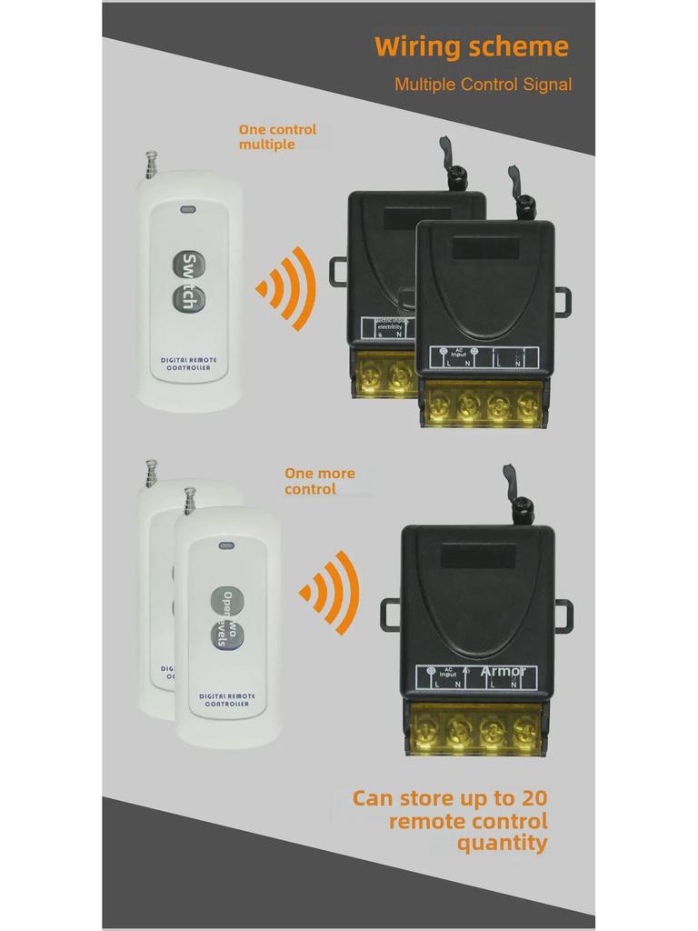 220V High-Power Wireless Remote Control Water Pump Switch