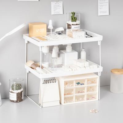 Storage Rack Shockproof Space-saving Plastic Single Layer Desk Organizer for Dorm