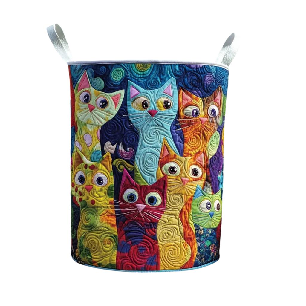 Circular Clothes Basket, Home Storage Basket, Clothes Basket, Storage Basket, Fabric Storage Basket, Large Capacity Storage Basket 16*22in