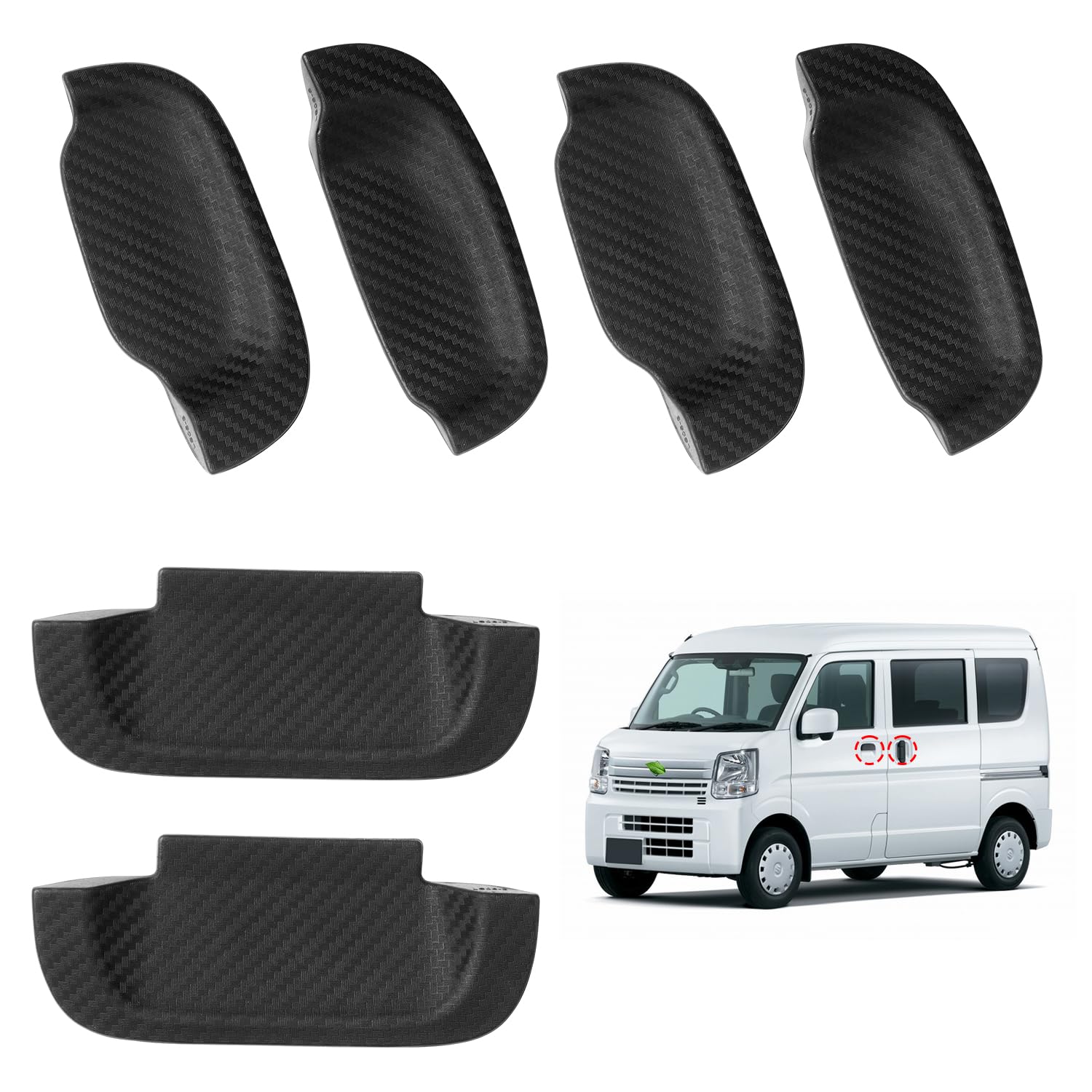

AUTO SPEC Door Handle Protectors for Suzuki Every Every and DA17W 2015 Door handle undercovers for the Every Protects and conceals exterior door
