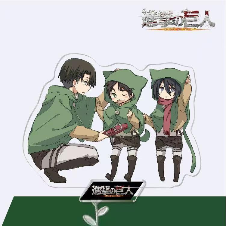 Attack on Titan Eren & Sasha Acrylic Standee, 16cm Large Anime Figure, Double-Sided Film Desktop Decoration, Shingeki no Kyojin Collectible Gift