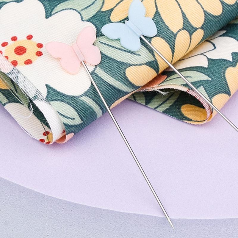 2 Sewing Set Flower Head Pins Sewing Pins Hedgehog Shape Pin Cushion Sewing Straight Pins Quilting Pins for Projects