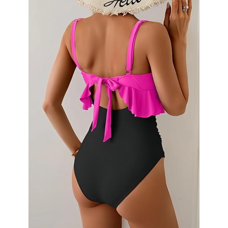 2026 New Sexy U-Neck Swimwear Women One Piece Swimsuit Female Hollow Out Bodysuit Monokini Bathing Suit Beachwear Swimming Suit