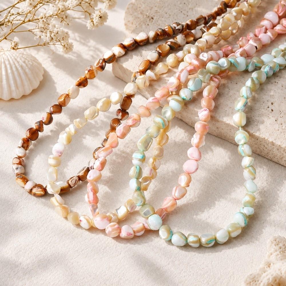 1 Strand Small Hole Beads Shell Beads Irregular Shape Beads For Jewelry DIY For Bracelet Craft