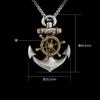 Manufacturer Bulk Retro Anchor Necklace Children's Trendy Custom Production Street Personalized Compass Rudder Pendant Alloy