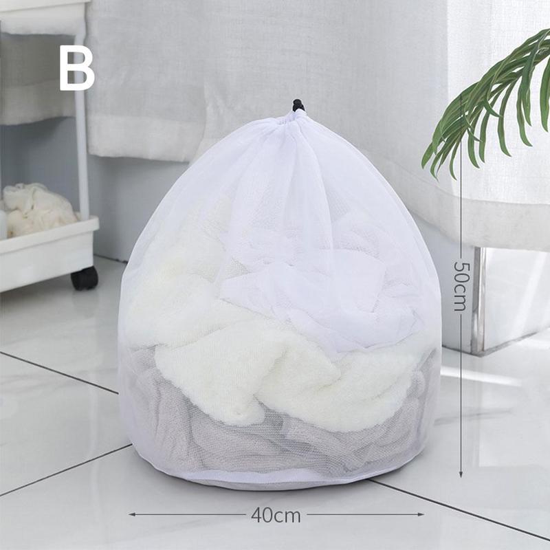 Drawstring Mesh Bag Laundry Bag Washing Large Capacity Mesh Wash Bag for Blouses, Hosiery, and Underwear for Travel and Laundry