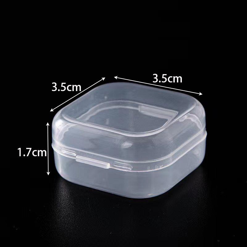 

Square Translucent PP Plastic Box with Lid - Small Storage for Jewelry and Parts