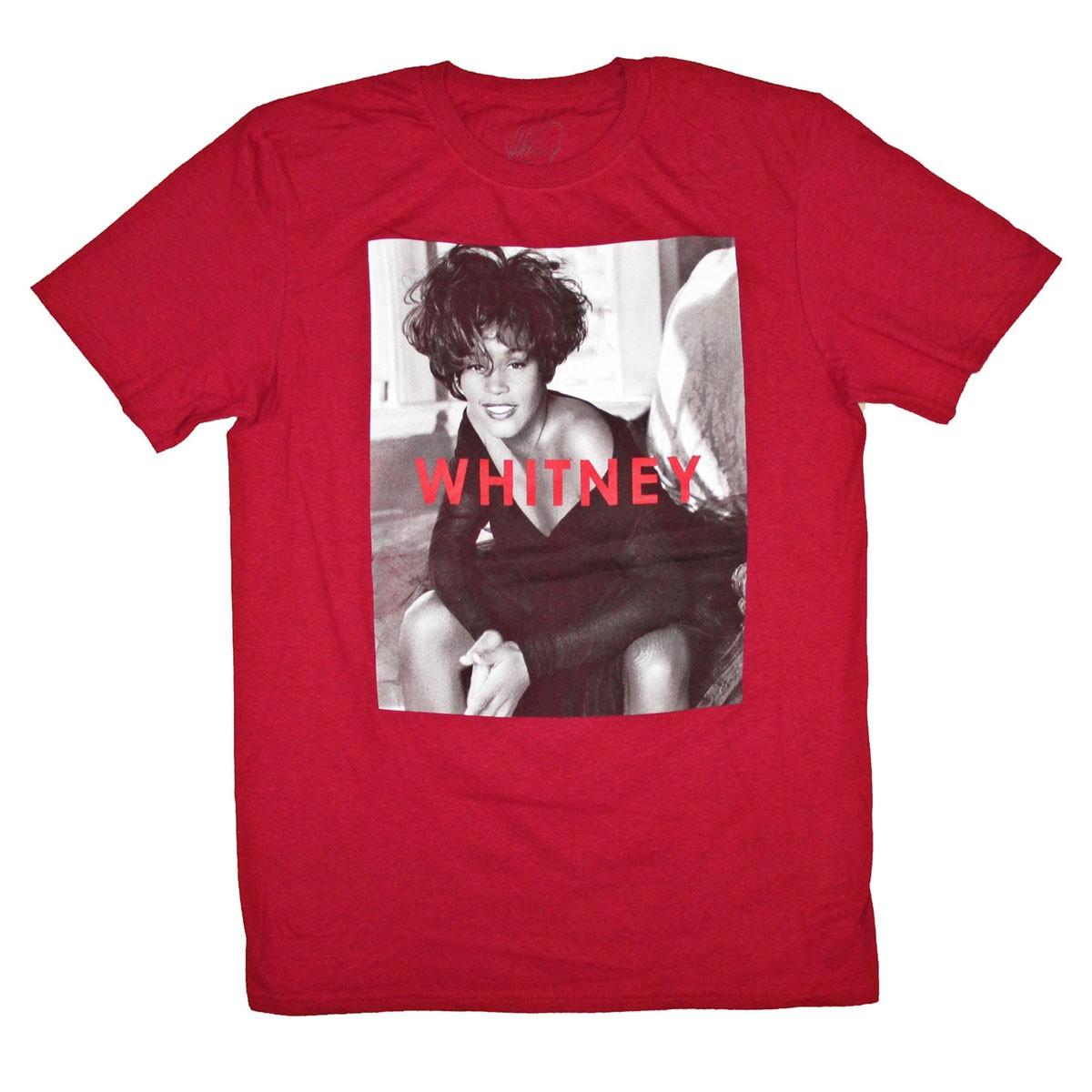 Men s Whitney Houston Name on Dark Heather Red Tee T-shirt Medium Dark Heather L