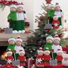 Color Painting Family Xmas Pendants Resin Christmas Tree Ornaments  Christmas