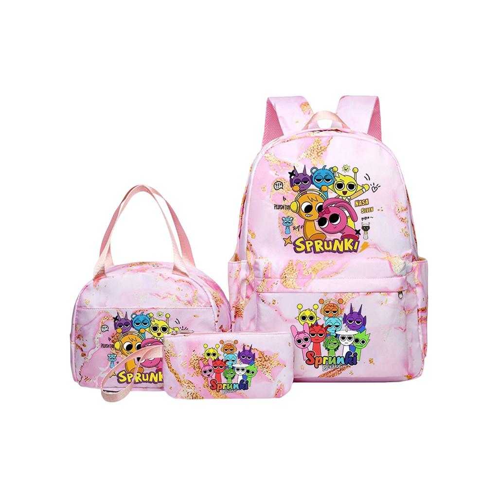 Anime Peripheral Printed Backpack, Personalized Backpack Storage Bag,Three Piece Backpack Shoulder Bag  Pencil Case Set,School Supplies