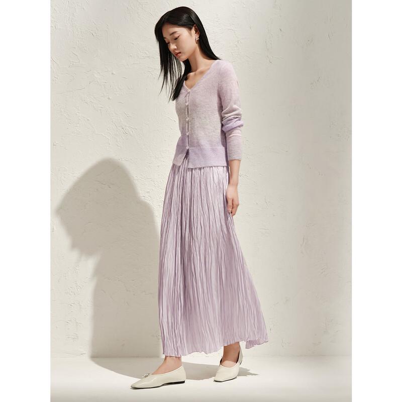 JIUZI ANNAKOU Мерцающая плиссированная юбка А-силуэта XL