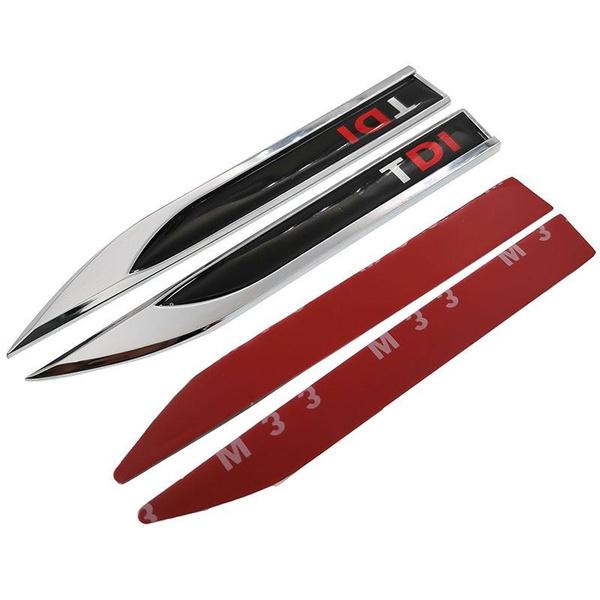 TDI Logo 3D Epoxy Car Badges 1 Pair Metallic Stickers Car Emblem Stickers For  Polo Golf 6 Passat B6 T5 TSI, Auto Accessories
