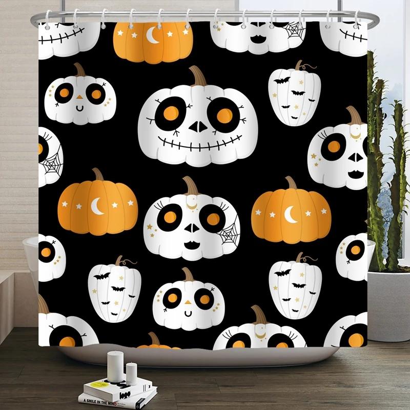 Floral Skull Shower Curtain Mushroom Gothic Halloween Bathroom Decor Curtain Skeleton Butterfly Vintage Artwork Bathtub Curtain