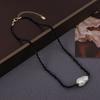 Necklace: White, Fashionable, Versatile, Niche, Fresh Jewelry; Black Pearl Necklace