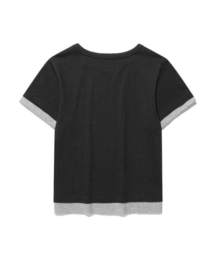 Kimseupeulesikoteunmakes Night Star Layered T-Shirt Charcoal