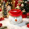 Christmas Themed Desk Accessory Cute Santa Claus Resin Flowerpot, Decorative Desktop Window Sill Decoration Planter, Hand Painted Container for Indoor
