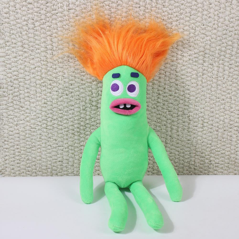 Lustige Wurstmonster-Puppe, Hässlich-Süße Zahnlücken-Familie, Kreative Bunte Namenlose Wurstmund-Plüschpuppe, Sammlerstück Geschenk 48cm