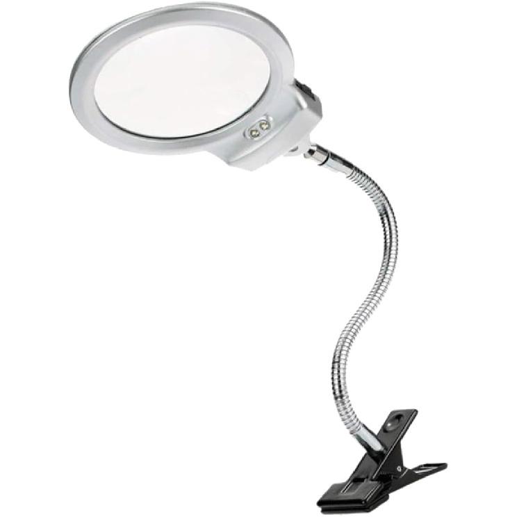 Clip-on Magnifying Lamp LED Reading Light Study Light for Reading Sewing Knitting