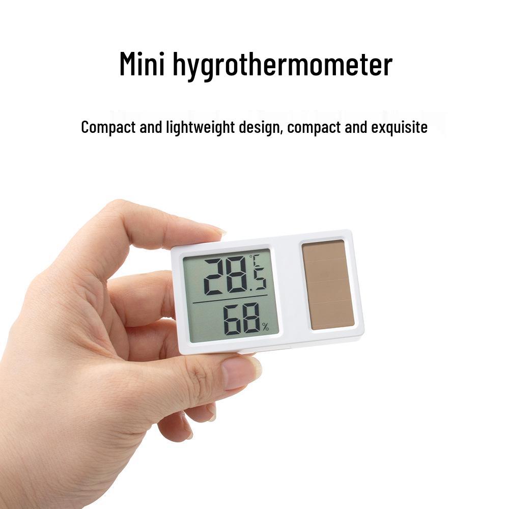 High-Precision Digital Solar Thermometer and Hygrometer for Baby Room, Car, or Home