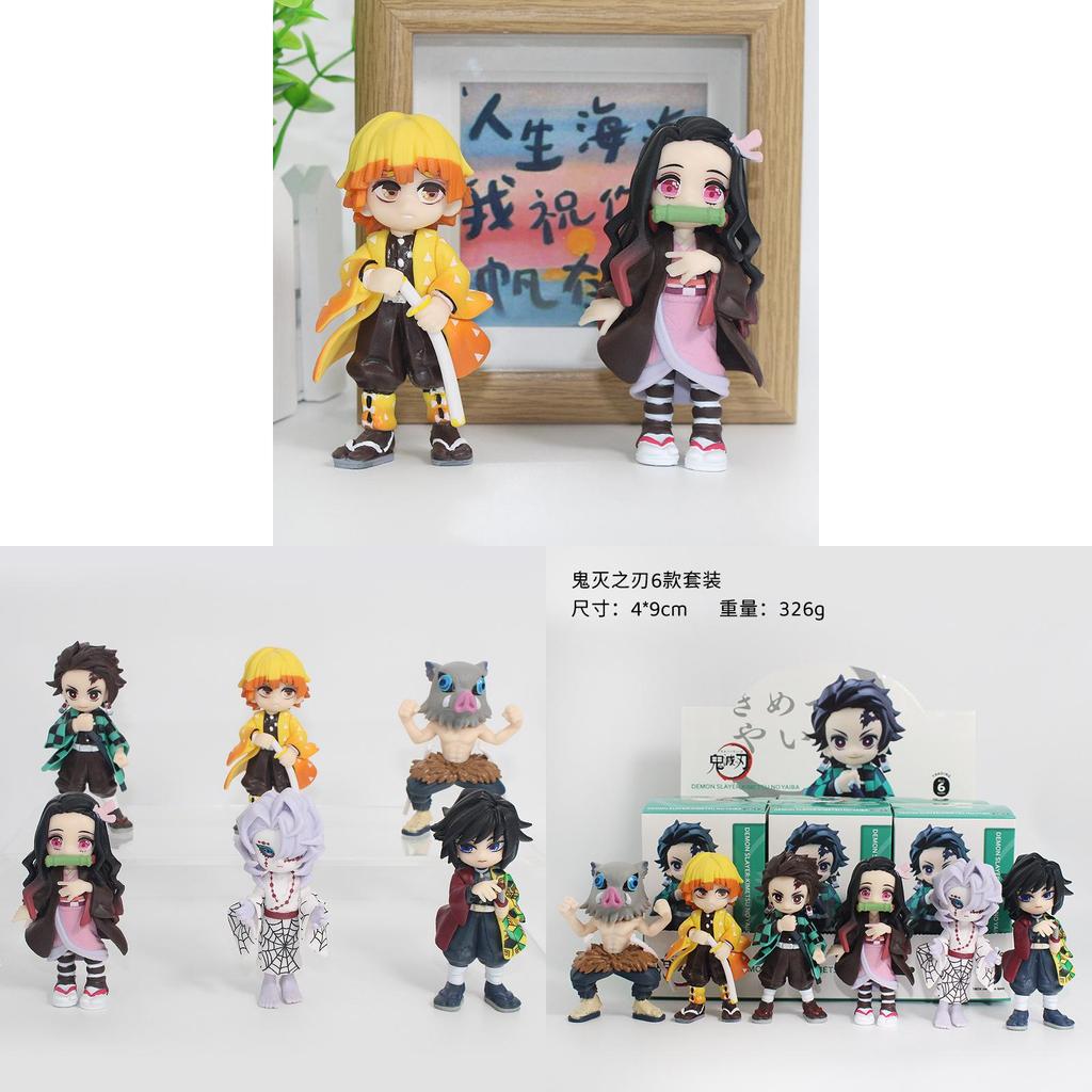 Demon Slayer Nezuko Tanjiro Inosuke Pvc Figure Collectible Toy For Fans