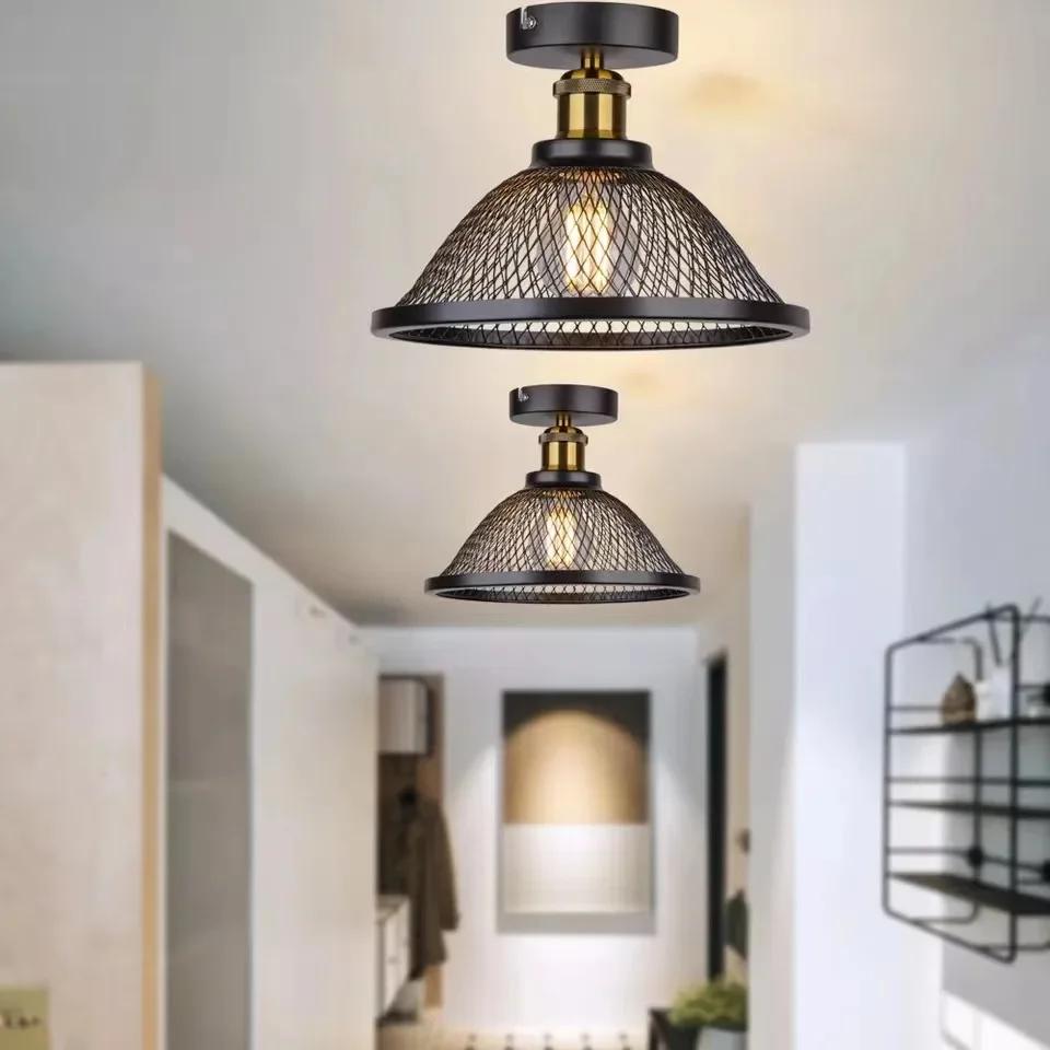 Retro Industrial Pendant Light Restaurant Dining Room Bar Engineering Iron Chandelier Hanging Bedside Light Home Decoration Lamp