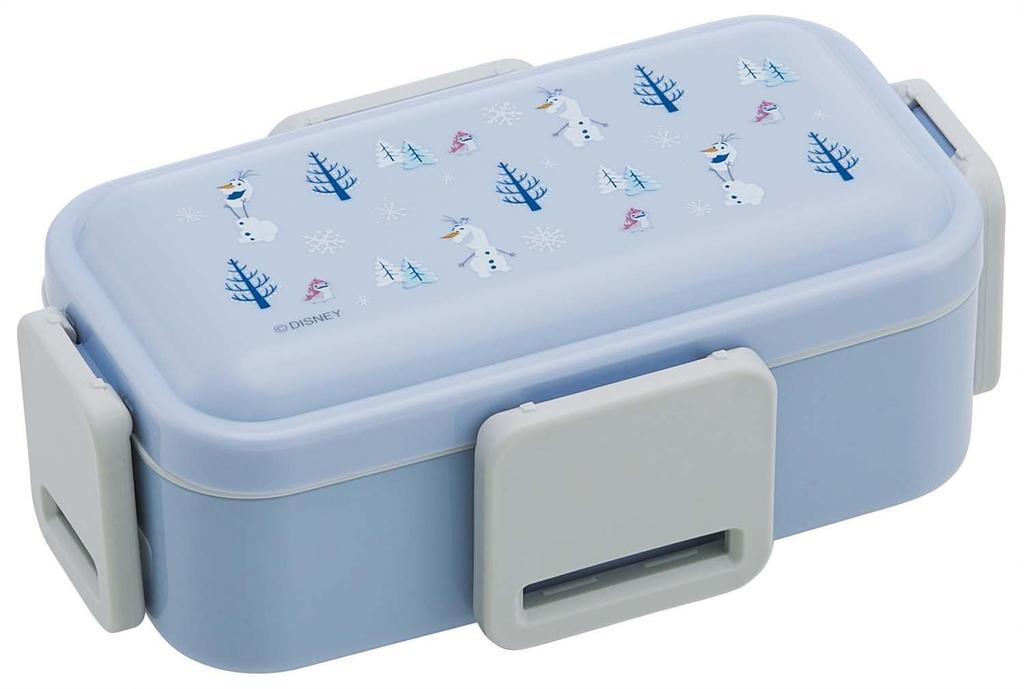 Skater Bento for Made in with a Soft Dishwasher and Microwave Disney Frozen Olaf Box, 2-Tier, 600ml, Women, Japan, Dome-Shaped Lid, Safe, Design,
