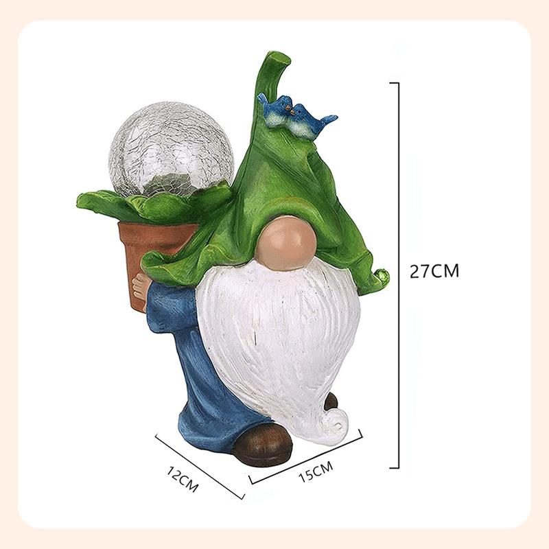

Cross-border New Solar Garden Lights Dwarf Dwarf Decorations Outdoor Lawn Lights Resin Crafts Fairy Garden christmas decoration
