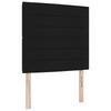 LED Boxspring Bed with Mattress Black 80 X 200 Cm Fabric