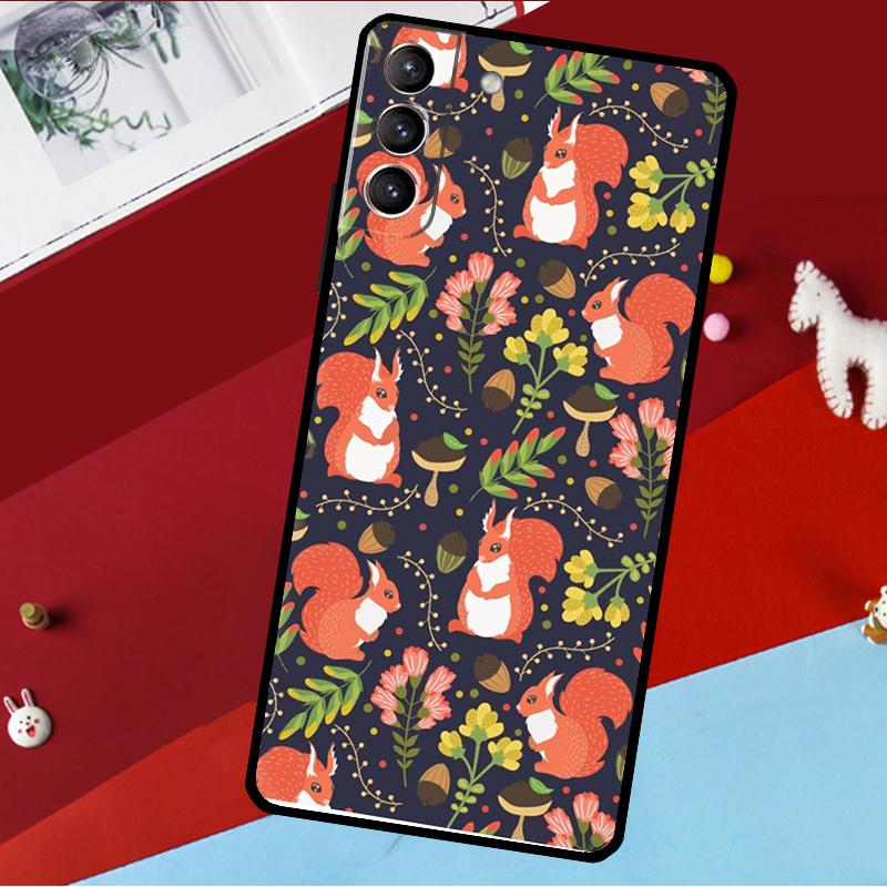 Cartoon Animal Squirrel Funda For Samsung Galaxy S25 S23 S22 S20 S24 Ultra S9 S10 Plus S21 FE S25 FE Phone Case