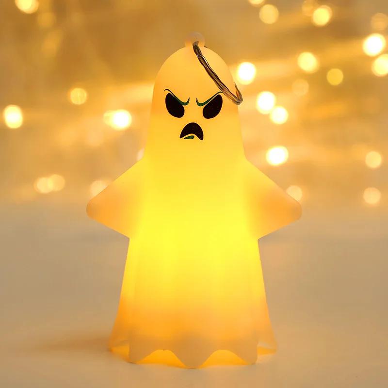 Horror Props Halloween LED Cute Ghost Hanging Lamp Horror Pumpkin Lantern Ghost Pendant Halloween Party Haunted House Home Decor