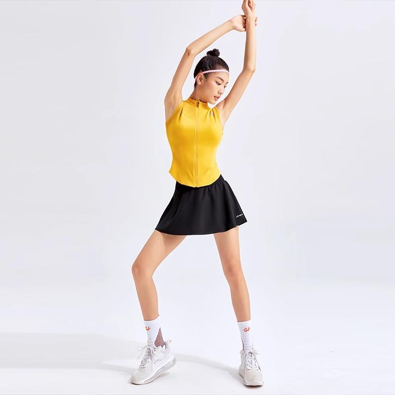 Sport-Kurzrock für den Sommer für Damen Hohe Taille Anti-Exposure Fake Zweiteiler Yoga-Hose Fitness Laufen Badminton Tennisrock