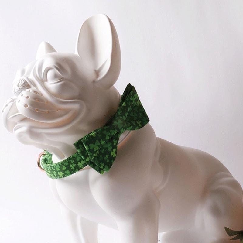 Puppy Flower Collar Festive Shamrock for Small Medium Girl Dogs Cat Dog Collar Necklace Flower Costumes