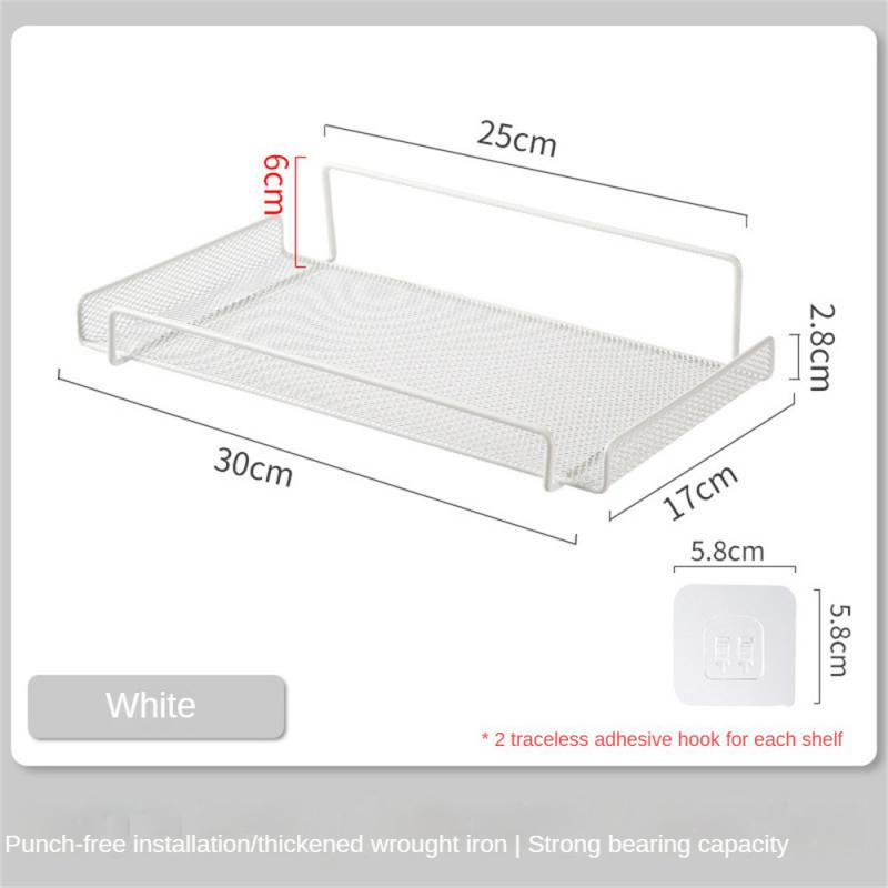 

Верхняя полка для хранения ящиков, настенная, без отверстий, белая/черная, из углеродистой стали, бытовые инструменты, полка для маршрутизатора, высокое качество, экономия места